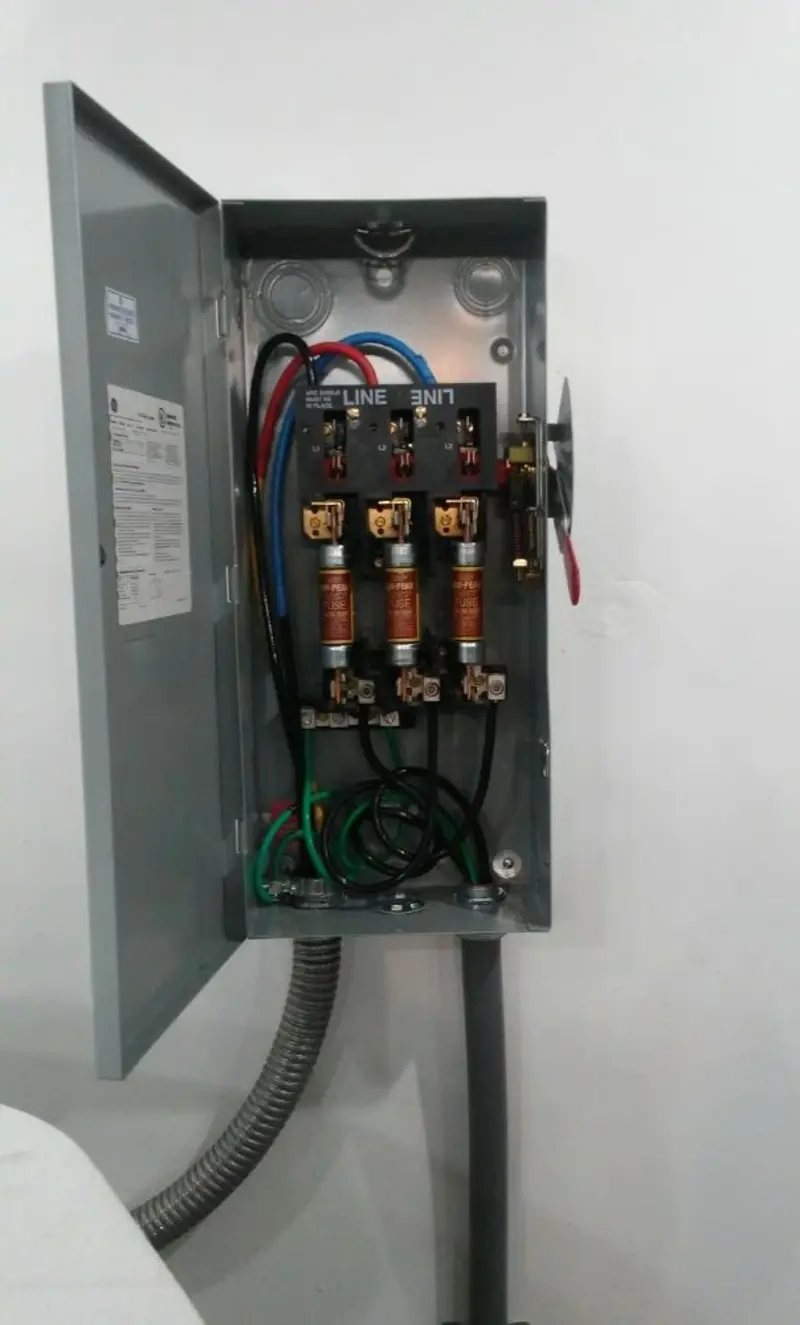 Three-phase disconnect switch installed for Smoke Detector Installation in Kingston